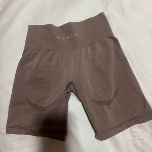 NVGTN Chocolate High-Rise Shorts
